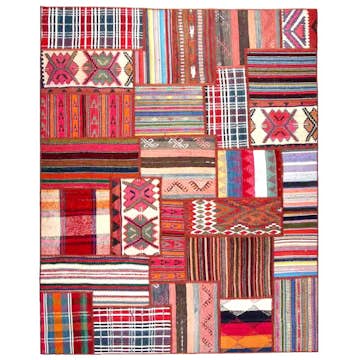 Persisk Patchworkmatta Arkiio Flerfärgad 163x203