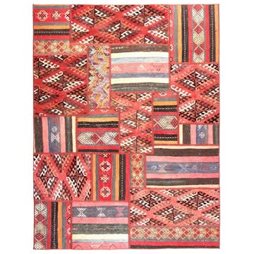 Persisk Patchworkmatta Arkiio Flerfärgad 152x205