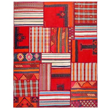 Persisk Patchworkmatta Arkiio Flerfärgad 157x200