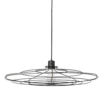 Taklampa Halo Design Radio Mörkgrå E27 Ø44 cm