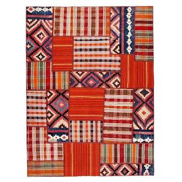 Persisk Patchworkmatta Arkiio 752102 Kelim Flerfärgad 153x206