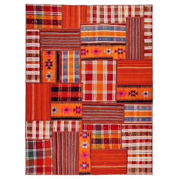 Persisk Patchworkmatta Arkiio 752103 Kelim Flerfärgad 153x206