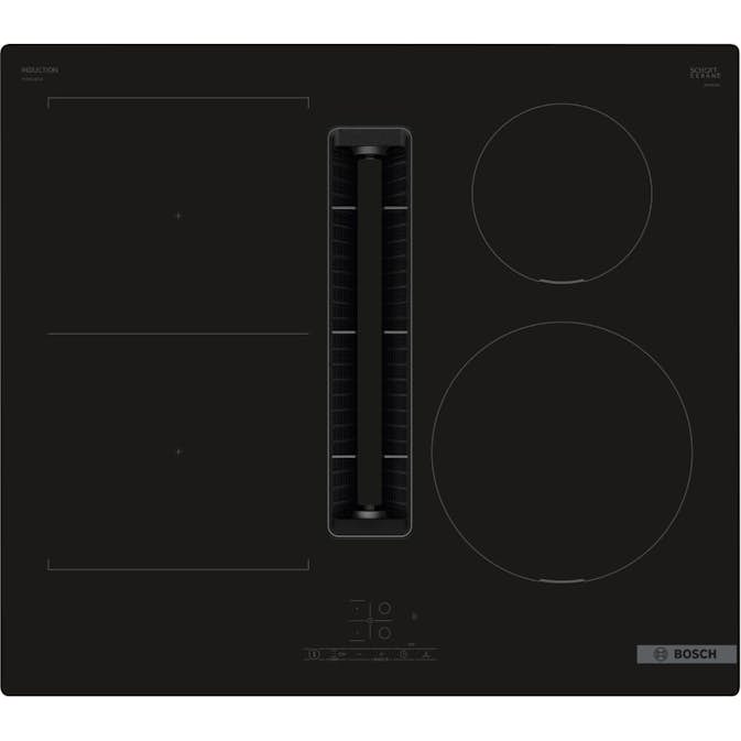Induktionshäll Bosch PVS611B16E Serie 4 med Inbyggd Fläkt 60 cm med TouchSelect-styrning