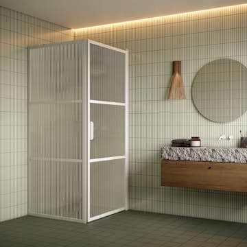 Duschhörn Hietakari Bläk 760 Tokyo Fast Vägg och Vändbar Dörr