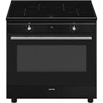 Induktionsspis Smeg CX91IMBL Svart 90cm med Varmluft och Timerfunktion