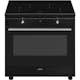 Induktionsspis Smeg CX91IMBL Svart 90cm med Varmluft och Timerfunktion