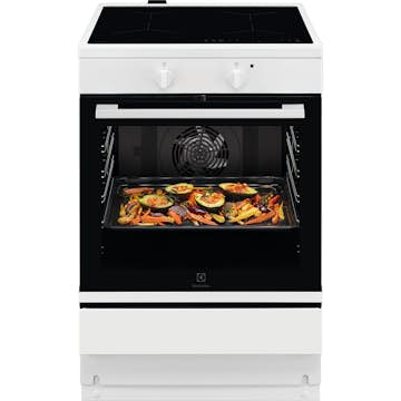 Induktionsspis Electrolux LKI64404SW med Självrengörande Ugn och Hob2Hood