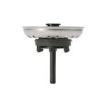 Silkorg Intra Rostfri för Diskho & Köksvask med Svart Knopp & Centrumpinne Ø80 mm