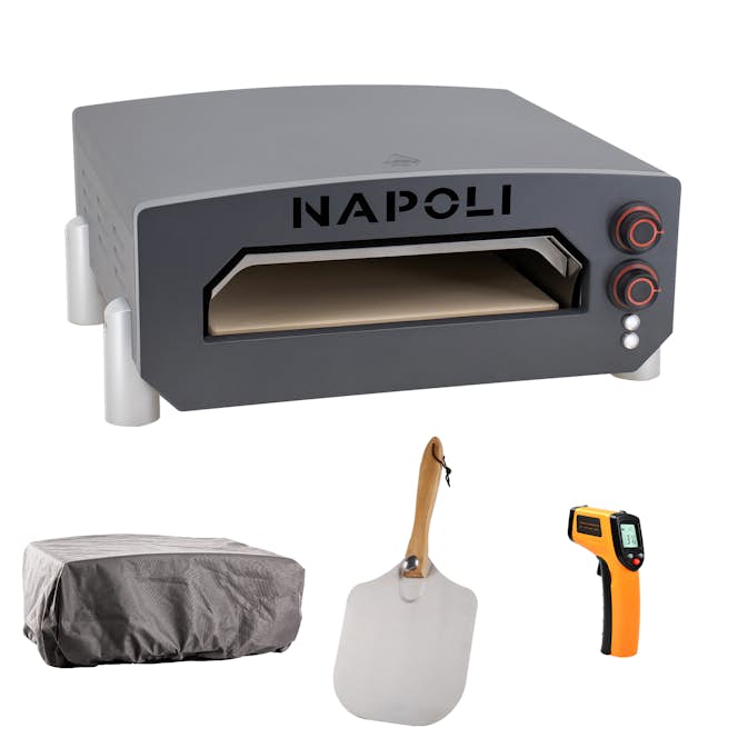 Pizzaugn NAPOLI 13” Elektrisk Med Spade & Termometer