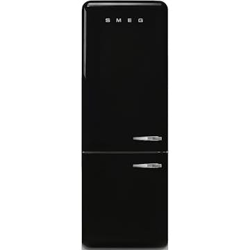 Fristående Kyl/Frys Smeg FAB38LBL6 50s Style Svart Vänsterhängd med No Frost