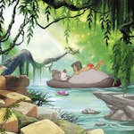 Tapet Komar Disney Jungle Book Swimming With Baloo