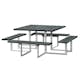 Picknickbord Hortus Nonwood Antracit Galvaniserad Ram 8 Personer