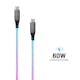 Kabel Fixed RGB LED 60W USB-C/C Fibre Cable 1.2m Multicolor