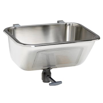 Tvättlåda Nimo TL40 Väggfäst Rostfri Tvättho för Tvättstuga med Avloppsventil