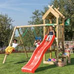 Lektorn Jungle Gym Totem Inkl Gungmodul & Röd Rutschkana