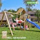 Lektorn Jungle Gym Cubby Komplett Inkl Swing Modul X'tra, 120 kg Sand och Rutschkana