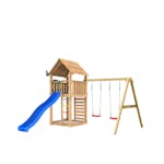 Lektorn Jungle Gym Cabin 2.1 Gungmodul Blå Rutschkana & Sand