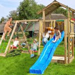 Lektorn Jungle Gym Chalet 2.1 Climb Modul Blå Rutschkana