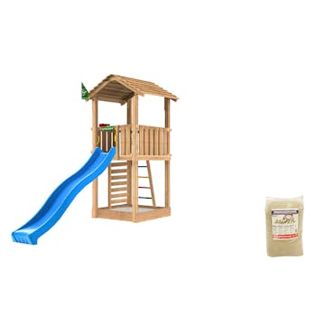 Lektorn Jungle Gym Cottage 2.1 Blå Rutschkana & Sand