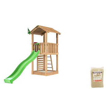 Lektorn Jungle Gym Cottage 2.1 Grön Rutschkana & Sand