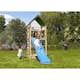 Lektorn Jungle Gym Lodge 2.1 Med Blå Rutschkana