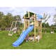 Lektorn Jungle Gym Fort 2.1 m/2 Climb Modul Med Blå Rutschkana