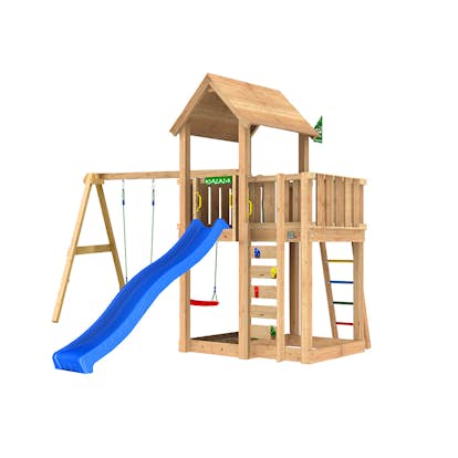 Lektorn Jungle Gym Mansion 2.1 Gungmodul Blå Rutschkana & Sand