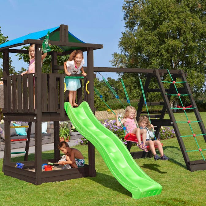 Lektorn Jungle Gym Hut Komplett Inkl Climb Module Xtra och Rutschkana