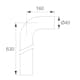 ABS-rör Purus 90° Ø40x160x630