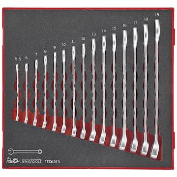 U-ringnyckelsats 15 delar Teng Tools TED6515