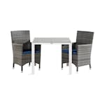 Matgrupp Comfort Garden Tunis Matgrupp Utomhus 90x90 med 2 Thor Lyx Fåtölj m Armledare m Dyna