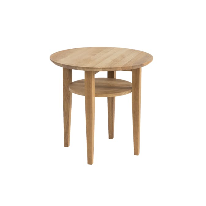 Soffbord Stenexpo Ohio Runt Vardagsrumsbord i Massiv Ek Ø60cm