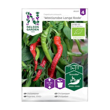 Frö Chilipeppar Nelson Garden Westlandse Lange Rode