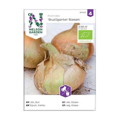 Frö Gul Lök Nelson Garden Stuttgarter Riesen Organic