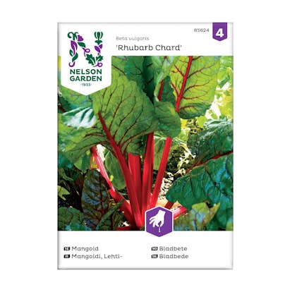 Frö Mangold Nelson Garden Rhubarb Chard Röd