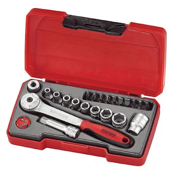 Hylsnyckelsats med 1/4 tum fyrkantsfäste Teng Tools T1422