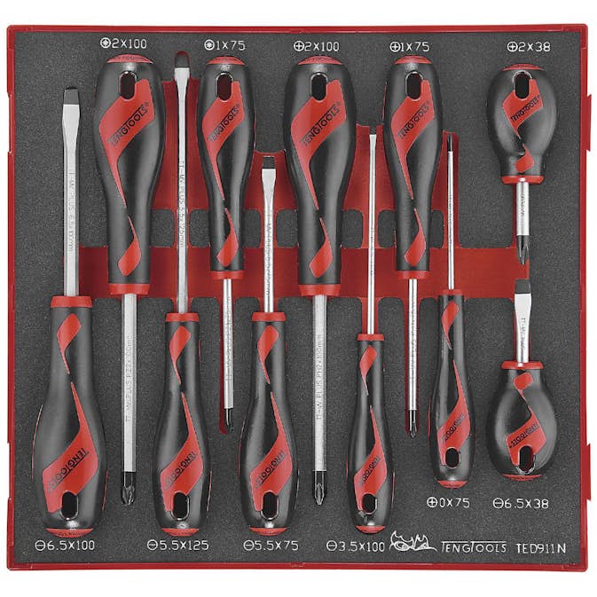 Skruvmejselsats 11 delar Teng Tools TED911N