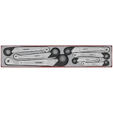 Öppningsbara ringspärrnycklar 7 delar Teng Tools TTXQRS07