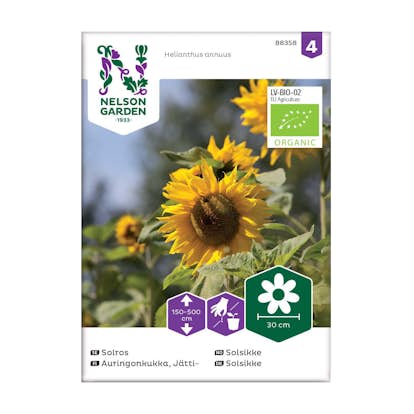Frö Jättesolros Nelson Garden Organic