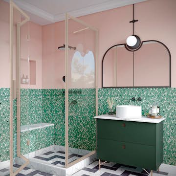 Duschhörn Hietakari Bläk 887 New York Fast Vägg och Vikbara Dörr