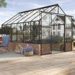 Växthus På Mur Vitavia Cassandra 9,9 kvm med Toppdekor Svart