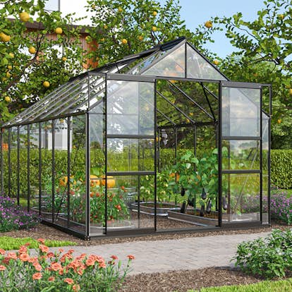 Växthus Vitavia Mars 11500 3mm Härdat Glas Svart