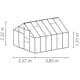 Växthus Vitavia Merkur 9,9 kvm med Stålsockel