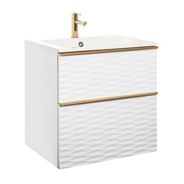 Tvättställsskåp Alterna Isella Aqua Wave med Ariella Tvättställ Mineralkomposit