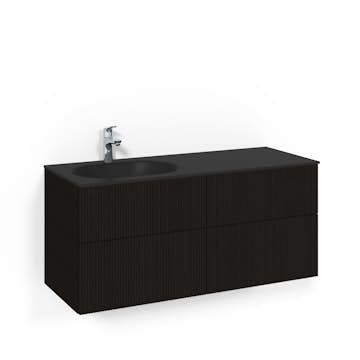 Tvättställsskåp Macro Design Crown Line med Glastvättställ