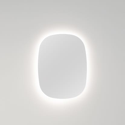 Badrumsspegel Macro Design Vega Oval Ambilight med Bakgrundsbelysning