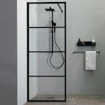 Duschvägg Lavabo Walk-In Mattsvart