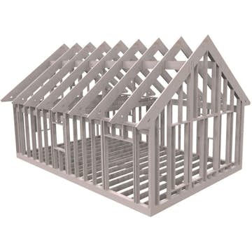 Fritidshusstomme Byggstommar 38 grader Med Loft 9734x6234 mm