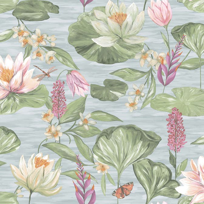 Tapet Holden The Lost Gardens Water Lily Blue 91640