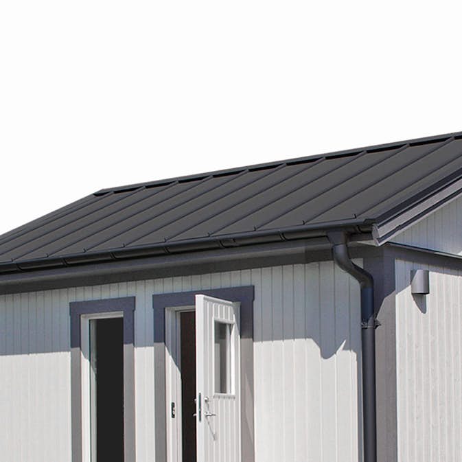 Plåttak/Plåtsats Vibostugan Njuta Svart Funkis 20 m2